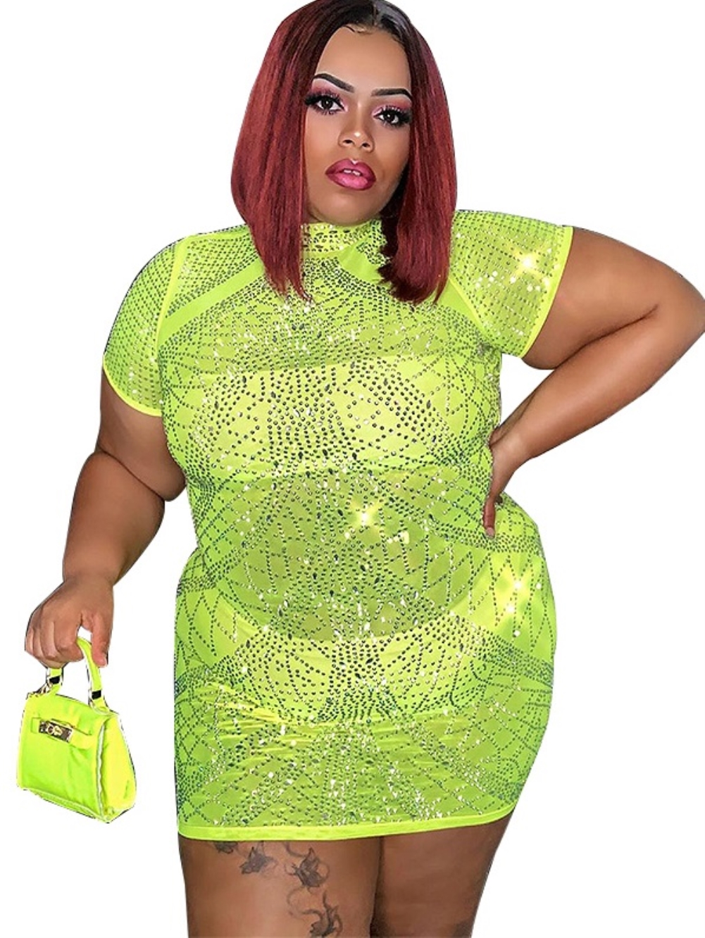 neon plus size outfits