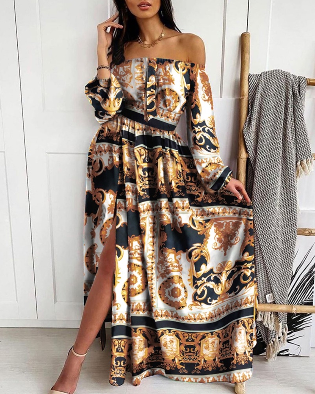 retro maxi dress