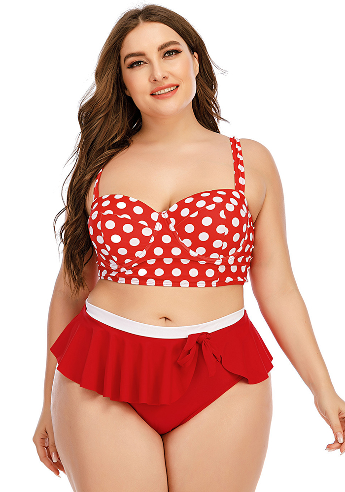 Wholesale Women S Bikini Retro Polka Dot Sexy Push Up High Waist Fly