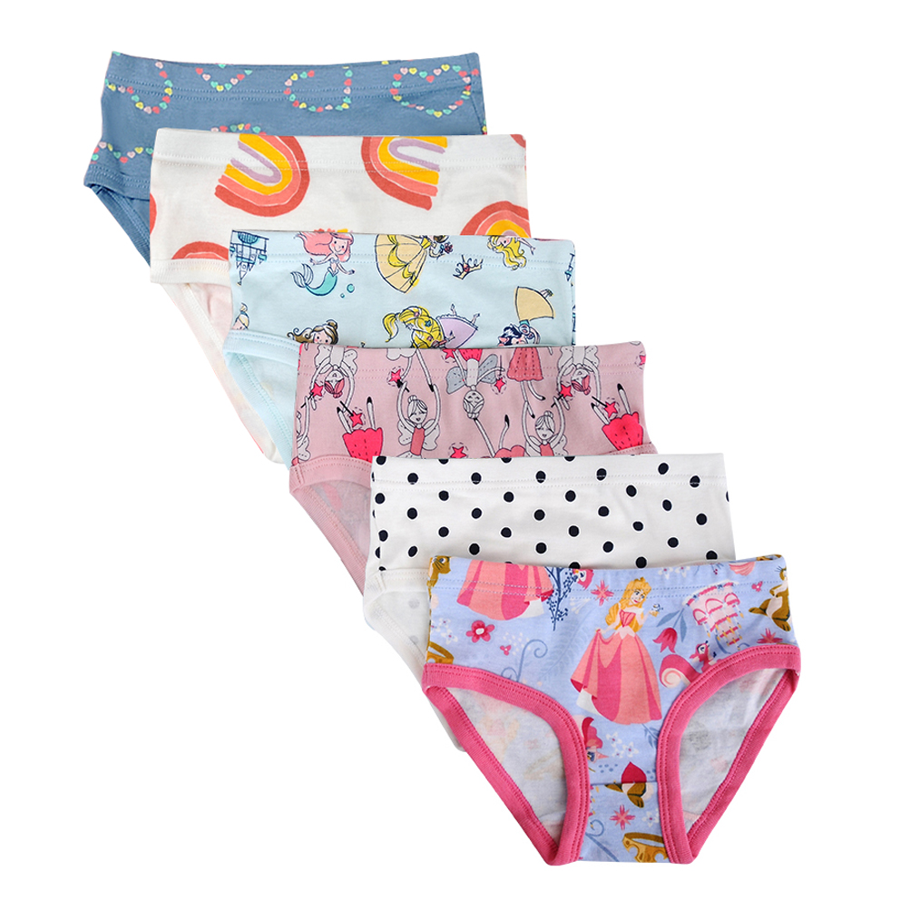 Kidear Kids Series Comfy Cotton Baby Underwear Little Girls Assorted Briefs Panties with Bow-Knot