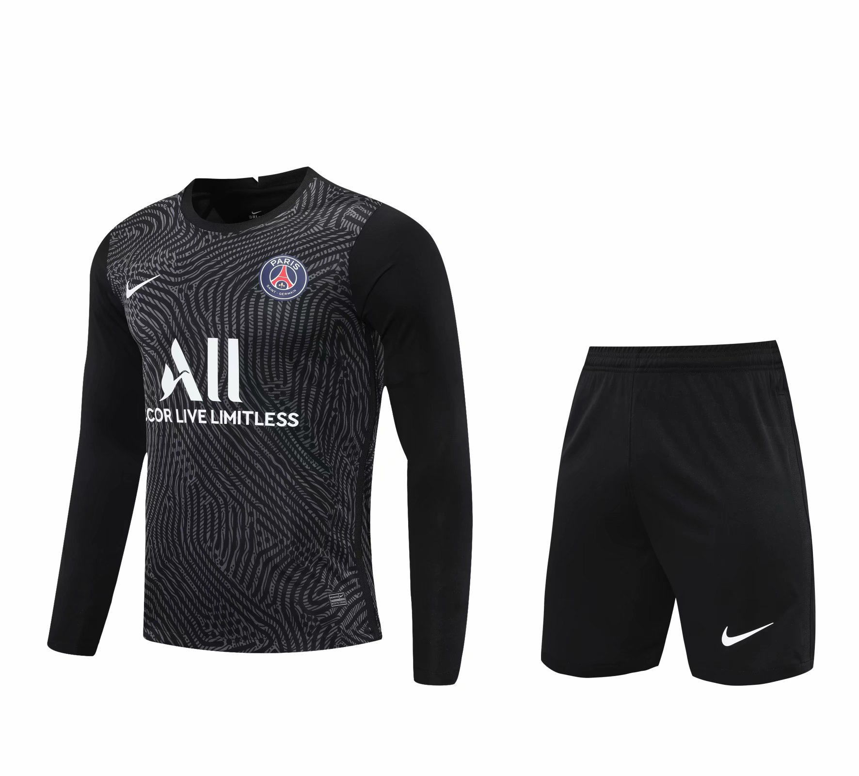 PSG Goalkeeper Black Long Sleeve Jersey 