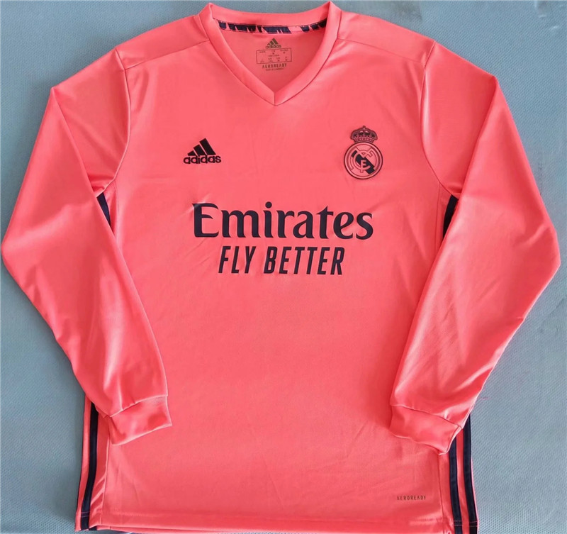 20 21 Real Madrid Away Long Sleeve Thailand Quality Soccer Jersey