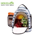6 Cans High Standard Daypack Eco Friendly Lunch Bag Water Bottle Cooler Bag With Side Mesh Pocket