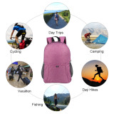 HOLY LUCK Lightweight Sport Backpack Packable Hiking Daypack Foldable Small Travel Camping Bicycle Canvas Bag for Women Men (Blue))
