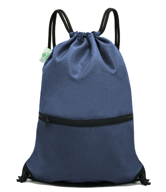 HOLYLUCK Men & Women Sport Gym Sack Drawstring Backpack Bag Navy