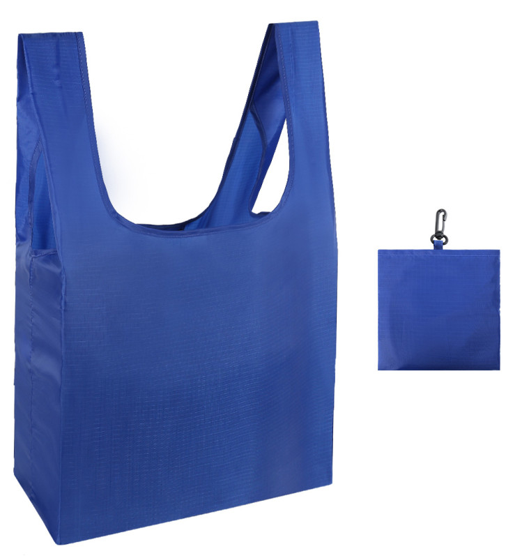 Free shipping Grocery Bags Reusable Foldable 5 Pack Shopping Bags Ripstop Polyester Reusable Shopping Bags,Washable, Durable and Lightweight - blue