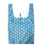 Full Printing Rpet Made The Ultimate Grocery Bag Blue Color Recycled Bag With Elastic Loop