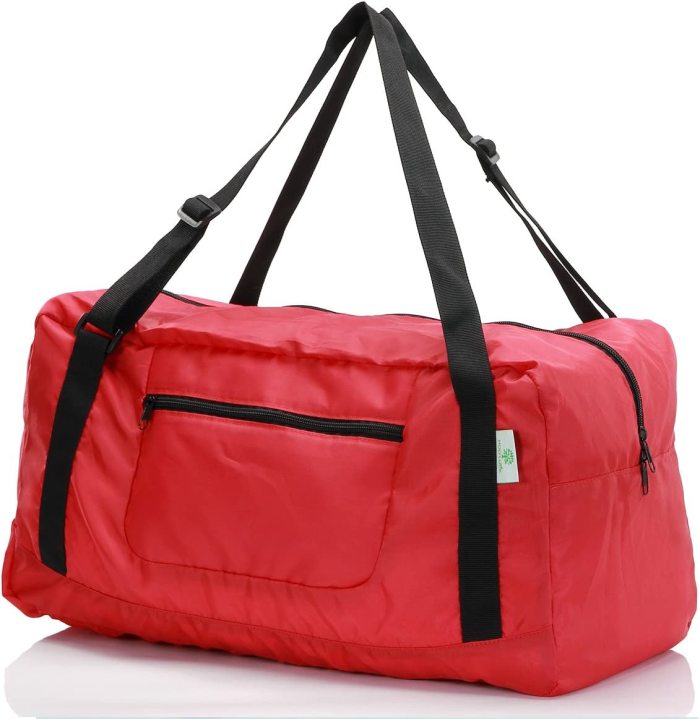 Free shipping HOLYLUCK Foldable Travel Duffel Bag For Women & Men Luggage Great for Gym (black)