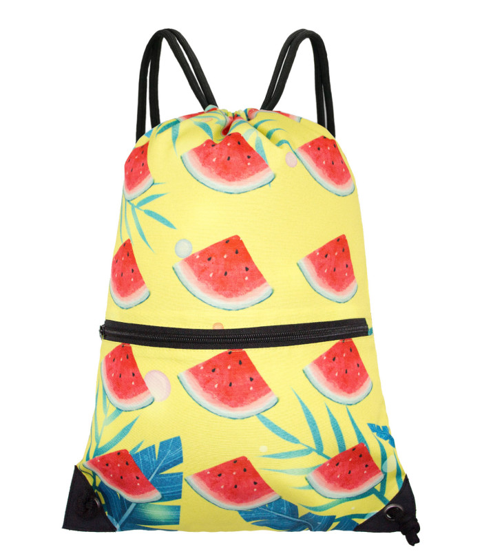 HOLYLUCK Watermelon Drawstring Backpack Bag Women Girls Sport Gym Sackpack