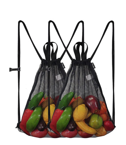 HOLYLUCK Mesh Drawstring Bag With for Swimming, the Beach, Camping