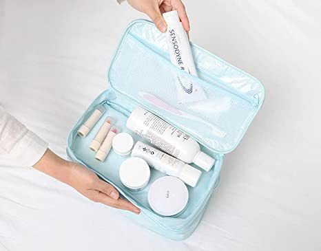 CALACH Travel Underwear Organizer Bag, Bra Bag Double Layer Packing Cube Storage Bag Waterproof Lingerie Socks Bag Cosmetic Bag Toiletry Bag