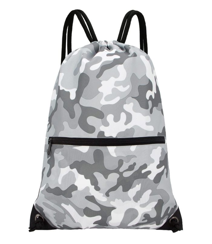 HOLYLUCK Camouflage Drawstring Backpack Bag Sport Gym Sackpack