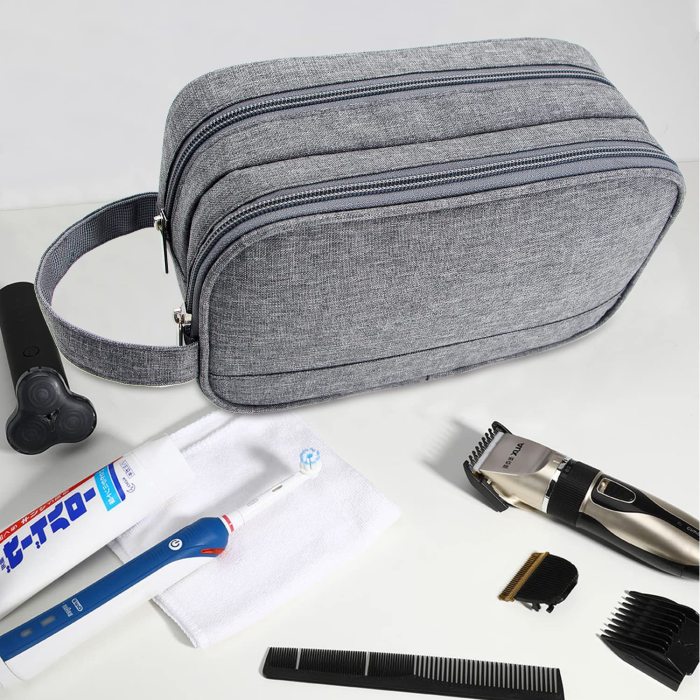 Travel Toiletry Bag for Men Hanging Dopp Kit Shaving Bag Portable Toiletry Organizer Separate Dry and Wet Cosmetic Bag Christmas Gifts for Men