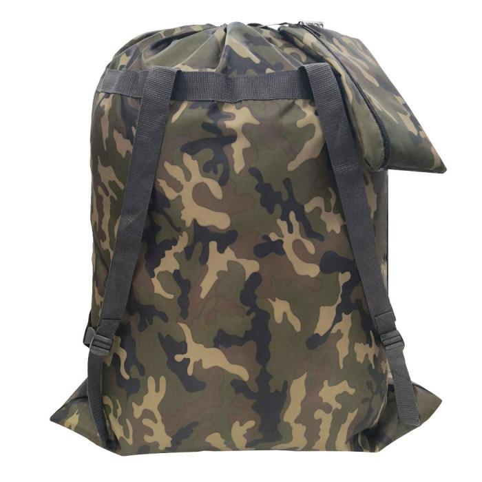 HOLYLUCK Army Camo Laundry Bag Backpack, 27” x 34”Sturdy Laundry Bag with Shoulder Straps Drawstring Closure Heavy Duty Foldable Laundry Backpack for College, Travel, Laundromat, Apartment, Camping