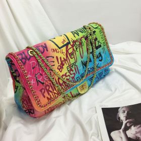 Colorful graffiti large Lingge bag
