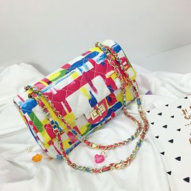 Lock bag and color graffiti bag