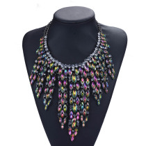 Fashion Diamond Long multi-layer Necklace personalized Tassel Necklace