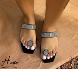 Rhinestone sandals and slippers