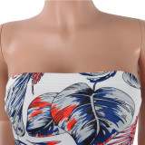 Beautiful sexy chest wrapped digital printed nightclub Hip Wrap Skirt
