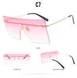 Fashionable one-piece Sunglasses female color Sunglasses