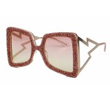 Sunglasses Women 2020 Steampunk Diamond Sunglasses Square Punk Eyeglasses Gradient Handmade Sunglasses Men