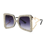 Sunglasses Women 2020 Steampunk Diamond Sunglasses Square Punk Eyeglasses Gradient Handmade Sunglasses Men