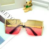 Sunglasses Women Men Luxury Brand Vintage Alloy Frame Sun Glasses Clear Lens One Piece Rimless Eyewear Shade