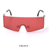 Fashionable large frame goggles gorgeous avant-garde multicolor optional Sunglasses