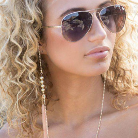 Natural feather eyewear chain sunglasses accessories