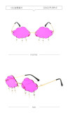 Cloud lightning sunglasses, metal frame, foreign trade personalized Sunglasses