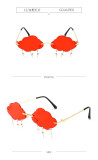 Cloud lightning sunglasses, metal frame, foreign trade personalized Sunglasses