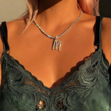 26 English letters Necklace Pendant custom hip-hop trend personalized diamond necklace
