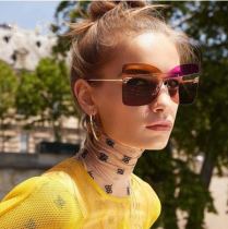 Color cross butterfly sunglasses personality