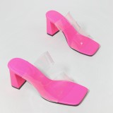 Sandals fashion high heels transparent PVC