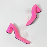 Sandals fashion high heels transparent PVC
