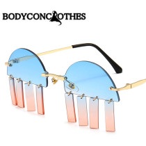 Personality, sunglasses, frameless, pendant, sunglasses