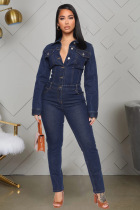 Fashion, long sleeves, jeans, jumpsuits