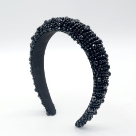 Headdress, thickened, headband, handmade, woven, crystal beads, crystal hairband