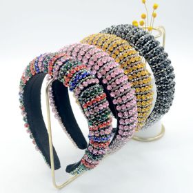 Diamond, gem, hairband, sponge, wide edge, handmade