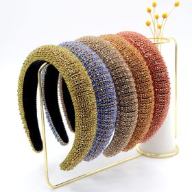 Baroque, headband, full drill, sponge, band drill, wide side, water drill, hairband
