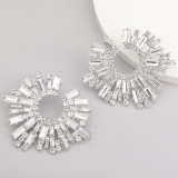 Alloy, inlaid diamond, water drill, glass drill, earrings