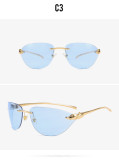 Frameless, trimming, cat's eye, glasses, sunglasses