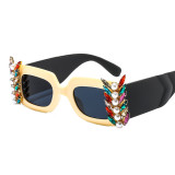 Flat mirror, mixed color, color diamond, decorative mirror, sunglasses