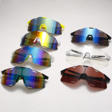 Cycling, glasses, frameless, ultra light, sunglasses, hollow out, colorful, bicycle, sunglasses