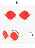 Fashion, frameless, trimming, sunglasses, diamond, glasses