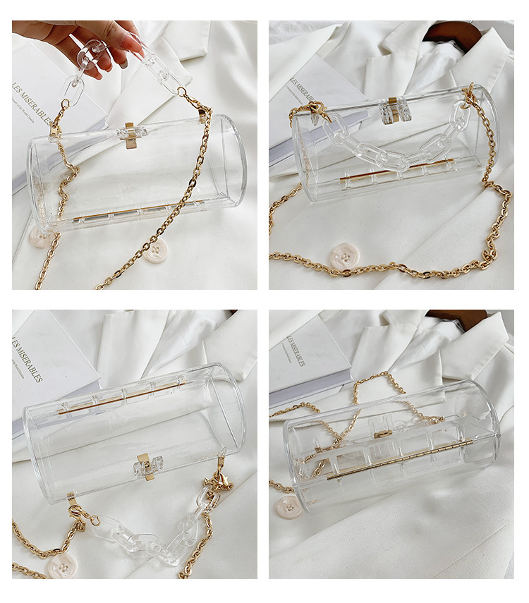 WEDDINGHELPER Transparent Clear Acrylic Square jelly Evening Bag for Women