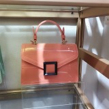 Jelly bag, transparent, PVC bag, gradient color, small square bag, handbag, one shoulder, diagonal span