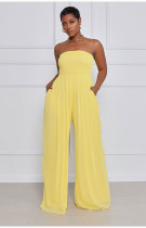 Wide leg, French, jumpsuit, casual, flared