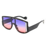 Big frame, conjoined, colorful, square, sunglasses