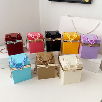 Acrylic, chain, handbag, one shoulder, messenger bag
